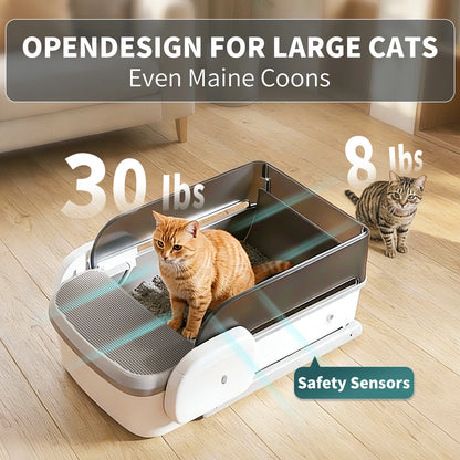 Smart Automatic Flat-Style Litter Box