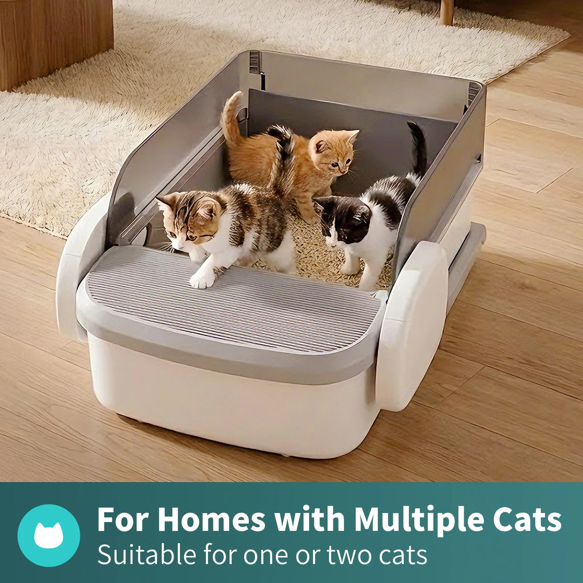 Smart Automatic Flat-Style Litter Box