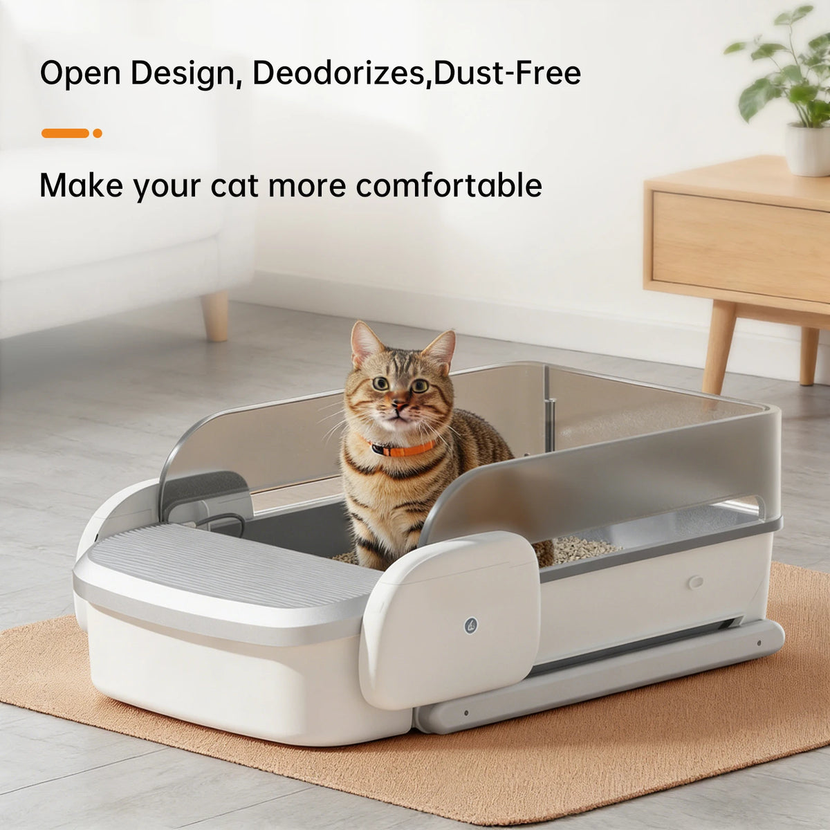 Smart Automatic Flat-Style Litter Box