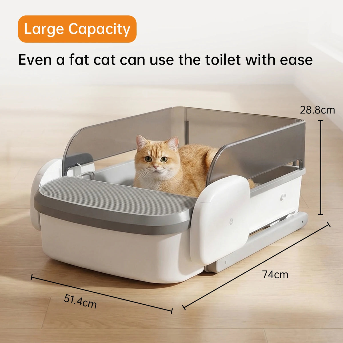 Smart Automatic Flat-Style Litter Box